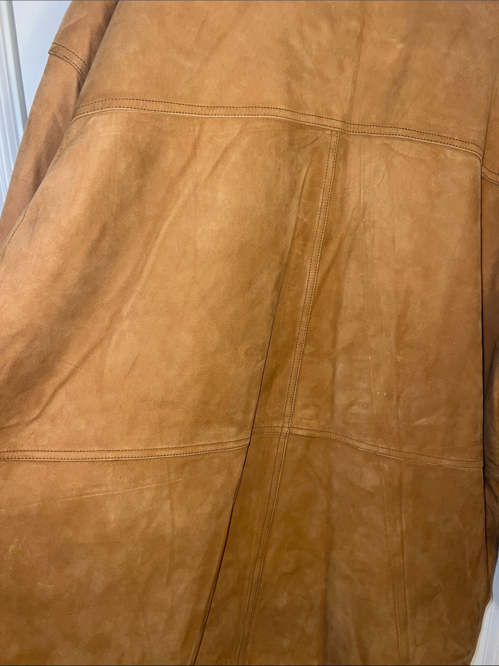 EUC! Vintage 1990s Bud Light Tan Leather Work Jacket by Excelled - Size 2X - Picture 10 of 15